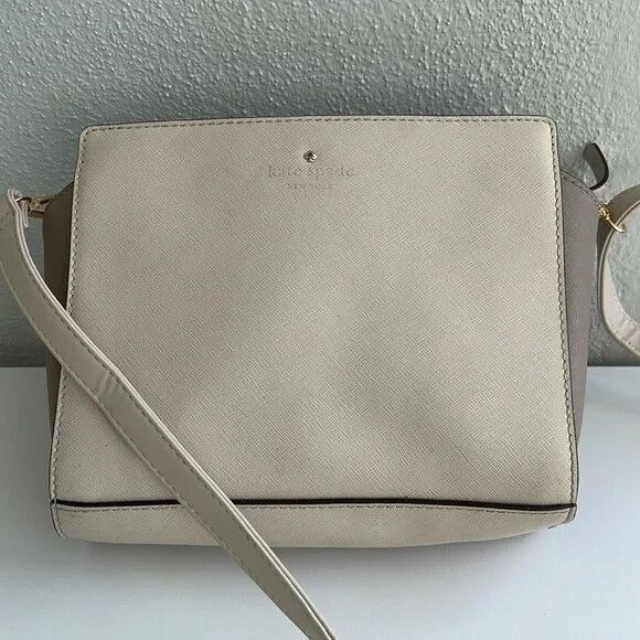 kate spade Handbags - Kate Spade NY Grand Street Hayden Color block Taupe Cream Crossbody